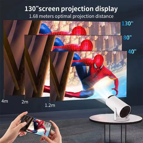 "XuanPad 1080P Smart Projectors - Electric Focus, WiFi 6, Bluetooth, Portable & Rotatable Video Quality"